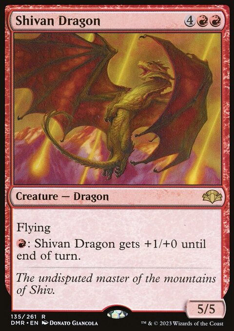 Shivan Dragon, Dominaria Remastered #135, Magic: The Gathering card