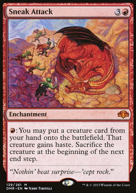 Sneak Attack, Dominaria Remastered #139, Magic: The Gathering card