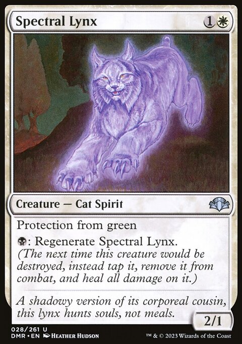 Spectral Lynx, Dominaria Remastered #28, Magic: The Gathering card