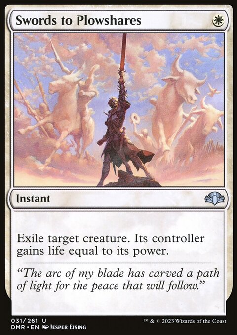 Swords to Plowshares, Dominaria Remastered #31, Magic: The Gathering card