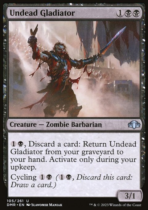 Undead Gladiator, Dominaria Remastered #105, Magic: The Gathering card