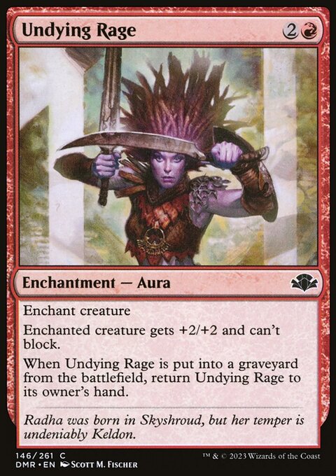Undying Rage, Dominaria Remastered #146, Magic: The Gathering card
