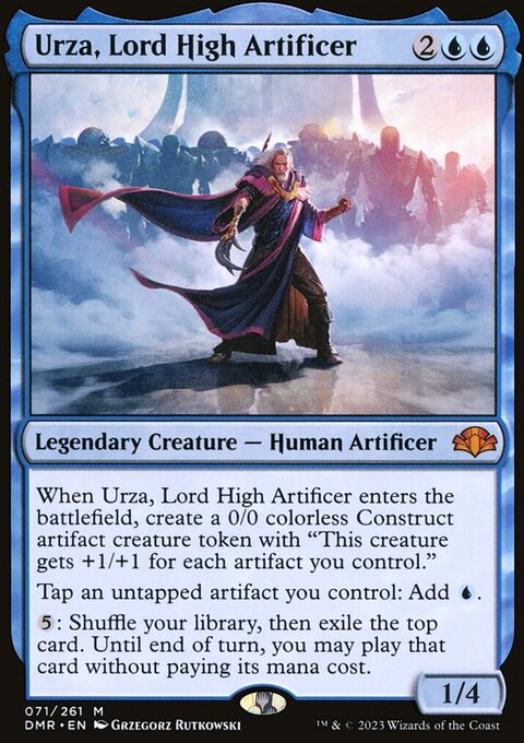 Urza, Lord High Artificer, Dominaria Remastered #71, Magic: The Gathering card