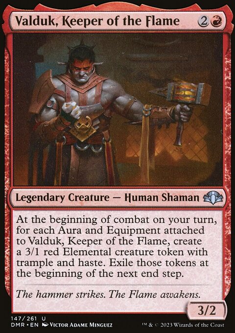 Valduk, Keeper of the Flame, Dominaria Remastered #147, Magic: The Gathering card