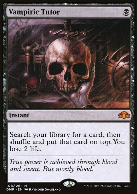 Vampiric Tutor, Dominaria Remastered #108, Magic: The Gathering card