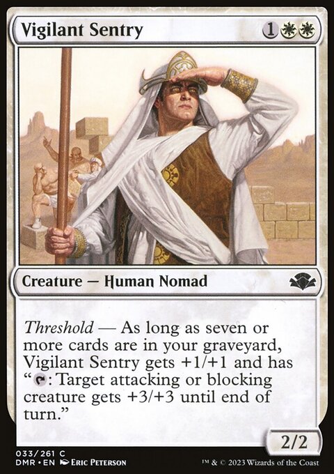Vigilant Sentry, Dominaria Remastered #33, Magic: The Gathering card