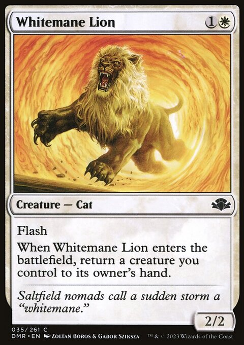 Whitemane Lion, Dominaria Remastered #35, Magic: The Gathering card