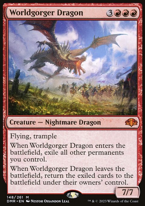 Worldgorger Dragon, Dominaria Remastered #148, Magic: The Gathering card