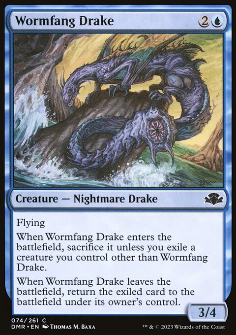 Wormfang Drake, Dominaria Remastered #74, Magic: The Gathering card