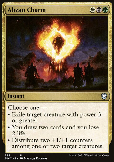 Abzan Charm, Dominaria United Commander #138, Magic: The Gathering card