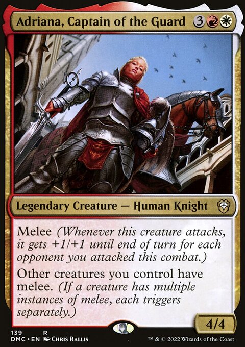 Adriana, Captain of the Guard, Dominaria United Commander #139, Magic: The Gathering card