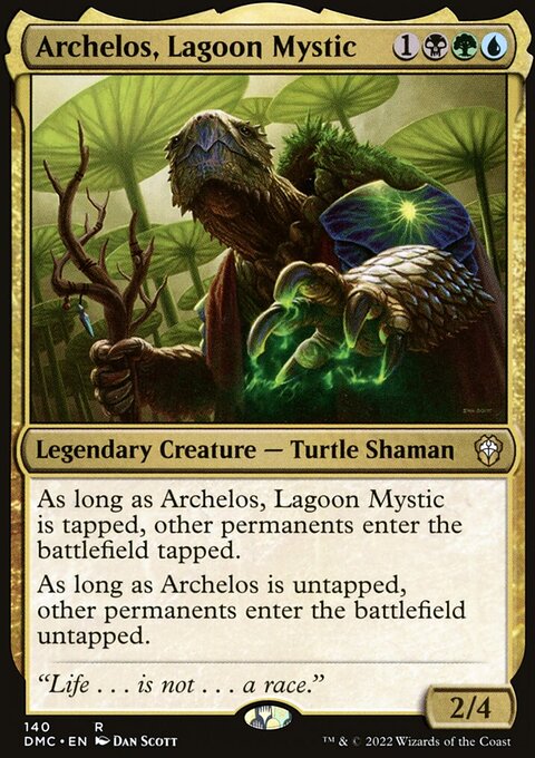 Archelos, Lagoon Mystic, Dominaria United Commander #140, Magic: The Gathering card