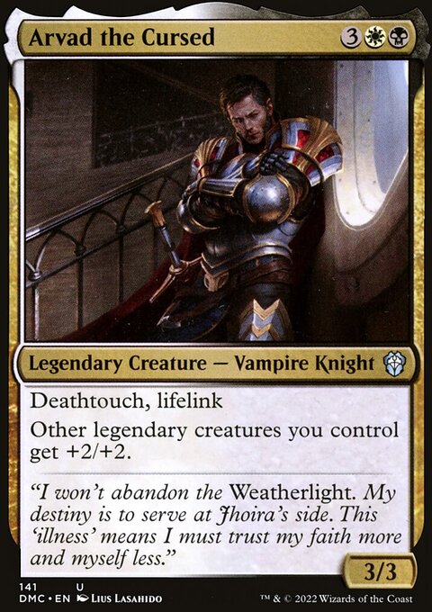 Arvad the Cursed, Dominaria United Commander #141, Magic: The Gathering card