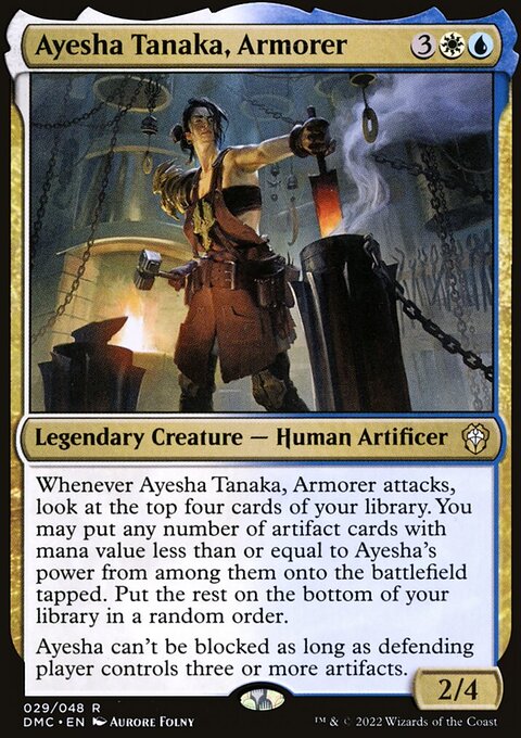 Ayesha Tanaka, Armorer, Dominaria United Commander #29, Magic: The Gathering card