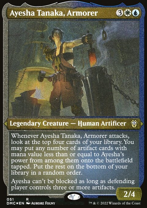 Ayesha Tanaka, Armorer, Dominaria United Commander #51, Magic: The Gathering card