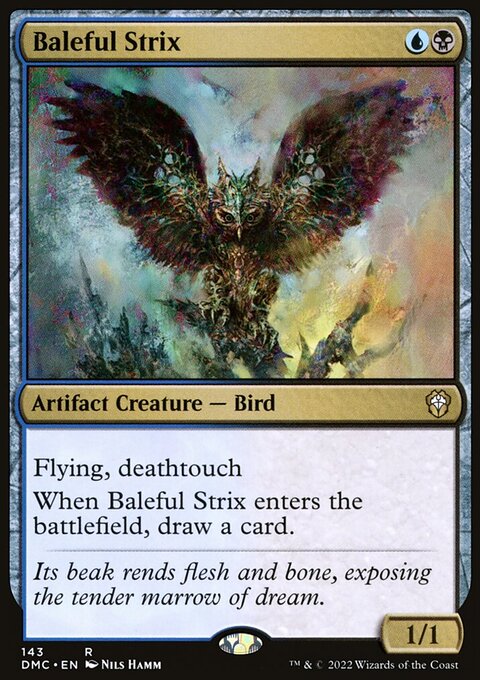 Baleful Strix, Dominaria United Commander #143, Magic: The Gathering card