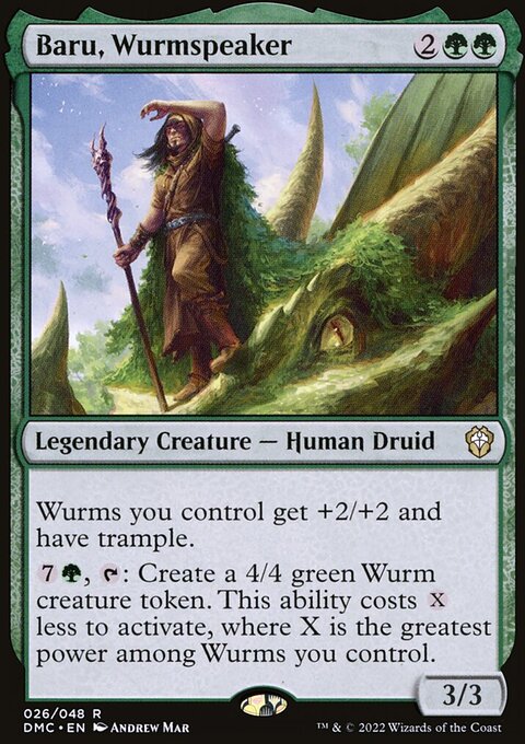 Baru, Wurmspeaker, Dominaria United Commander #26, Magic: The Gathering card
