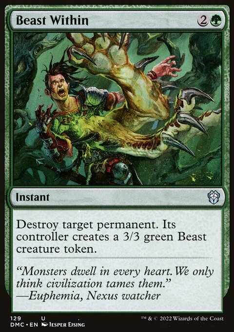 Beast Within, Dominaria United Commander #129, Magic: The Gathering card