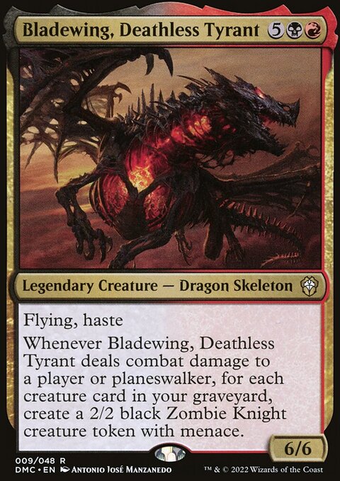 Bladewing, Deathless Tyrant, Dominaria United Commander #9, Magic: The Gathering card