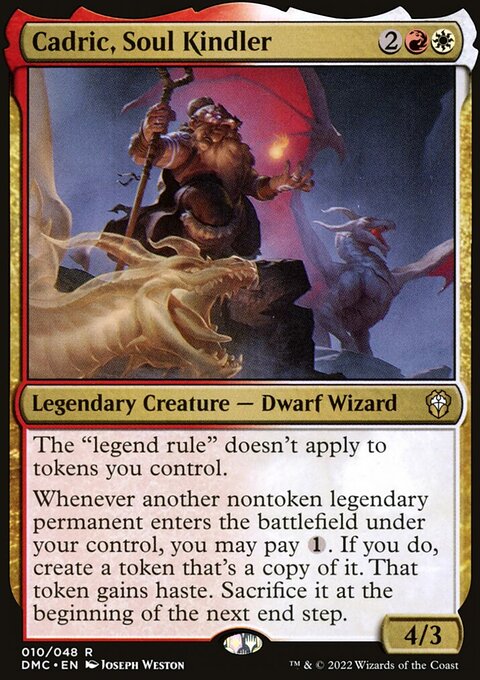 Cadric, Soul Kindler, Dominaria United Commander #10, Magic: The Gathering card
