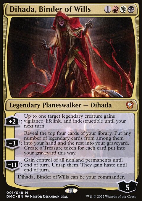 Dihada, Binder of Wills, Dominaria United Commander #1, Magic: The Gathering card