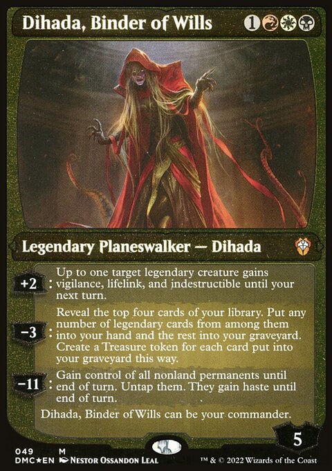 Dihada, Binder of Wills, Dominaria United Commander #49, Magic: The Gathering card