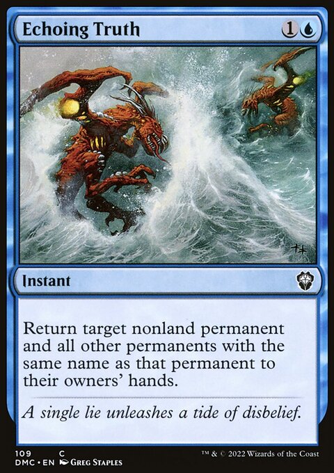 Echoing Truth, Dominaria United Commander #109, Magic: The Gathering card