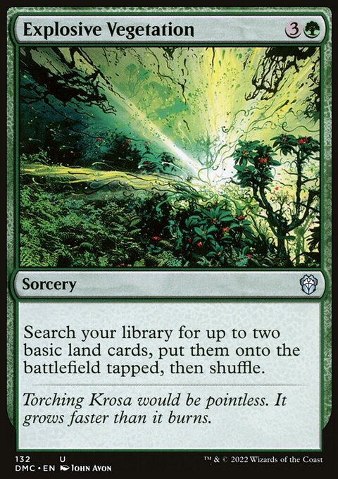Explosive Vegetation, Dominaria United Commander #132, Magic: The Gathering card