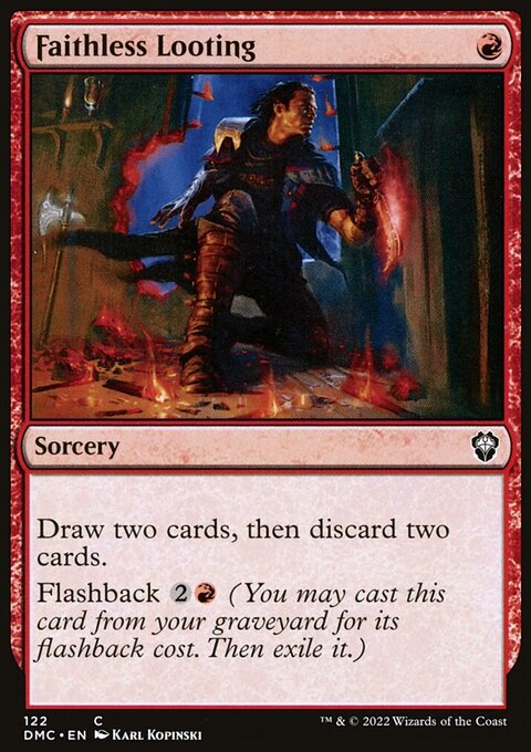 Faithless Looting, Dominaria United Commander #122, Magic: The Gathering card