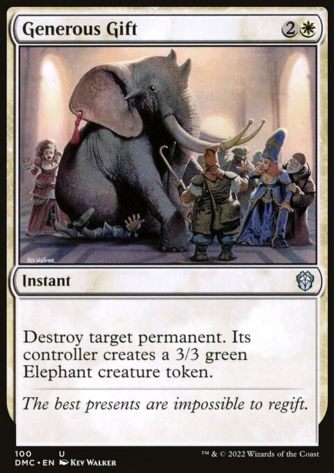 Generous Gift, Dominaria United Commander #100, Magic: The Gathering card