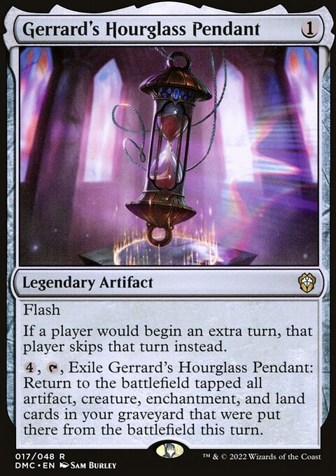 Gerrard's Hourglass Pendant, Dominaria United Commander #17, Magic: The Gathering card