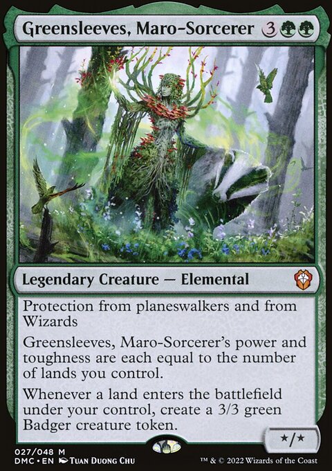 Greensleeves, Maro-Sorcerer, Dominaria United Commander #27, Magic: The Gathering card