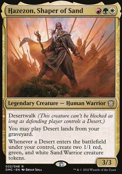 Hazezon, Shaper of Sand, Dominaria United Commander #32, Magic: The Gathering card