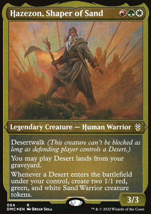 Hazezon, Shaper of Sand, Dominaria United Commander #54, Magic: The Gathering card