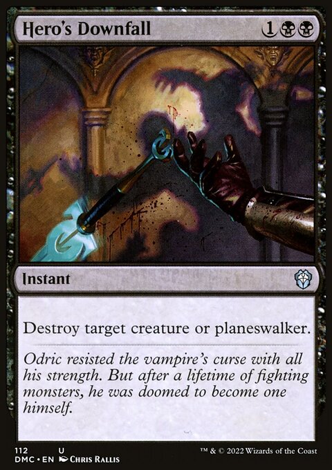 Hero's Downfall, Dominaria United Commander #112, Magic: The Gathering card