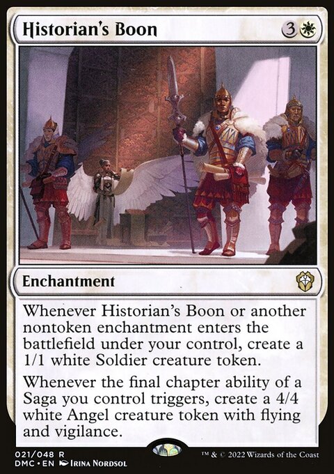 Historian's Boon, Dominaria United Commander #21, Magic: The Gathering card