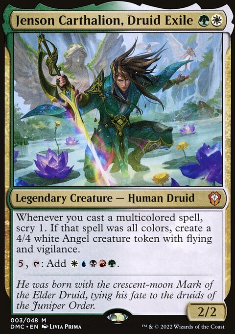 Jenson Carthalion, Druid Exile, Dominaria United Commander #3, Magic: The Gathering card