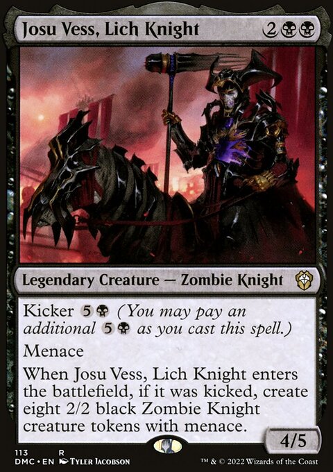 Josu Vess, Lich Knight, Dominaria United Commander #113, Magic: The Gathering card