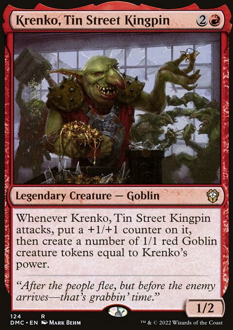 Krenko, Tin Street Kingpin, Dominaria United Commander #124, Magic: The Gathering card