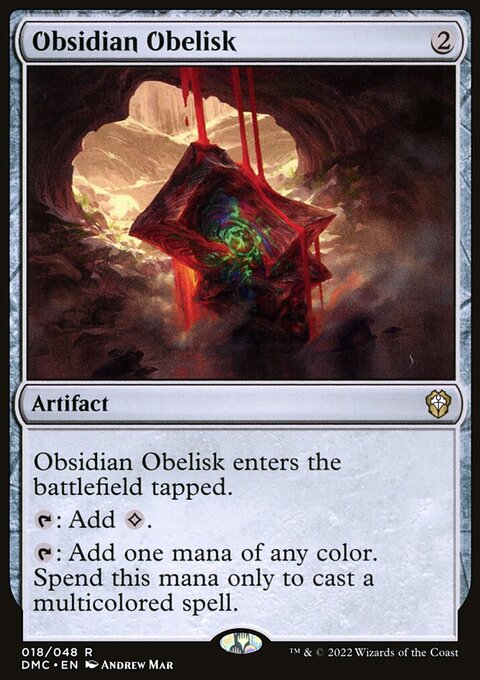 Obsidian Obelisk, Dominaria United Commander #18, Magic: The Gathering card