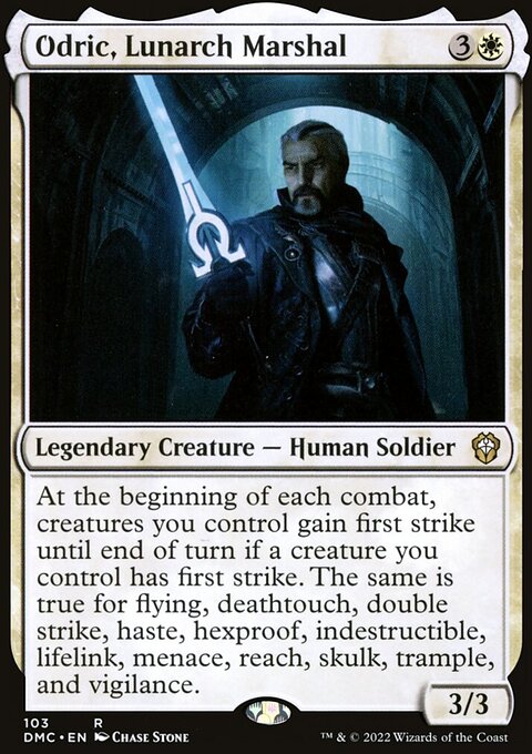 Odric, Lunarch Marshal, Dominaria United Commander #103, Magic: The Gathering card