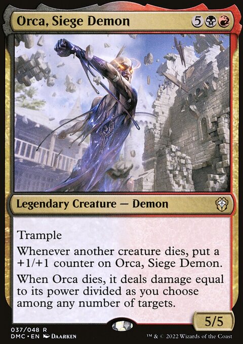 Orca, Siege Demon, Dominaria United Commander #37, Magic: The Gathering card