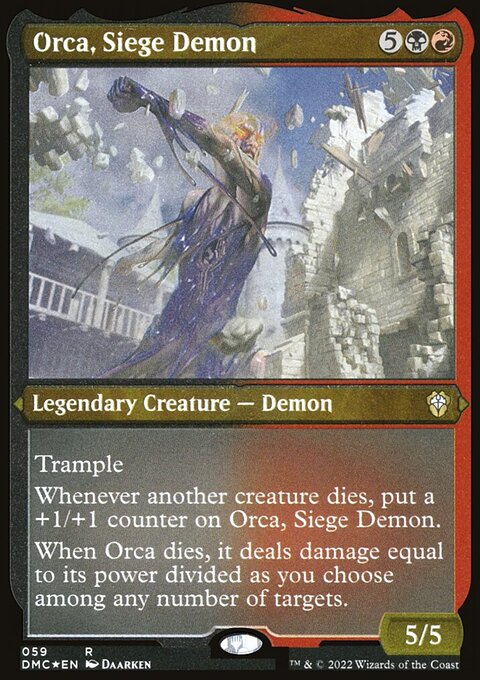 Orca, Siege Demon, Dominaria United Commander #59, Magic: The Gathering card