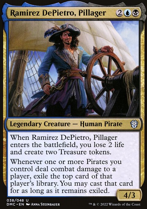 Ramirez DePietro, Pillager, Dominaria United Commander #38, Magic: The Gathering card