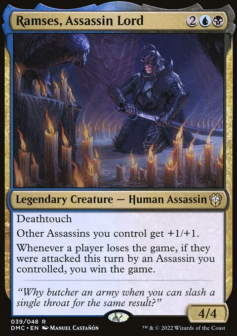 Ramses, Assassin Lord, Dominaria United Commander #39, Magic: The Gathering card