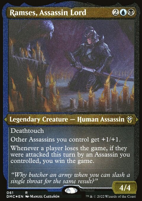 Ramses, Assassin Lord, Dominaria United Commander #61, Magic: The Gathering card
