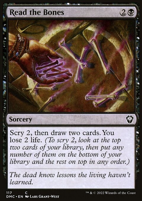 Read the Bones, Dominaria United Commander #117, Magic: The Gathering card