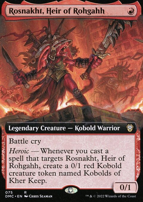 Rosnakht, Heir of Rohgahh, Dominaria United Commander #75, Magic: The Gathering card