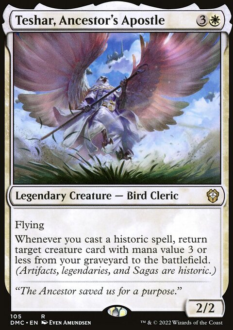 Teshar, Ancestor's Apostle, Dominaria United Commander #105, Magic: The Gathering card