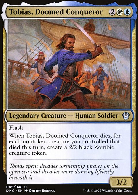 Tobias, Doomed Conqueror, Dominaria United Commander #45, Magic: The Gathering card